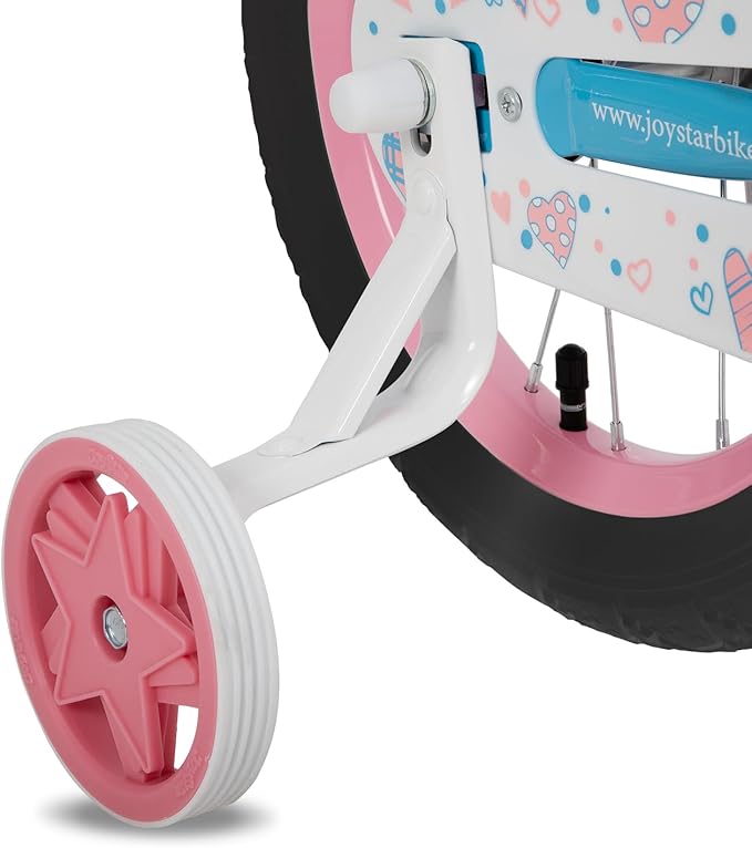 JOYSTAR Angel Girls Bike for Toddlers and Kids Ages 2-13 Years Old, 12 14 16 18 20 Inch Kids Bike with Training Wheels & Basket, 20 24 Inch Girls Bicycle with Handbrake & Kickstand