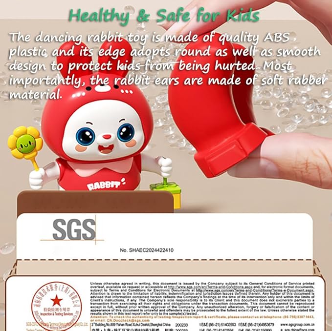 Miracland Dancing Rabbit Toy, Lovely Dancing Rabbit Toy Electric Rabbit Musical Toy for Kids with Dynamic Music & Cool Lights| Legs Move Sideways| Body Twist (Blue)