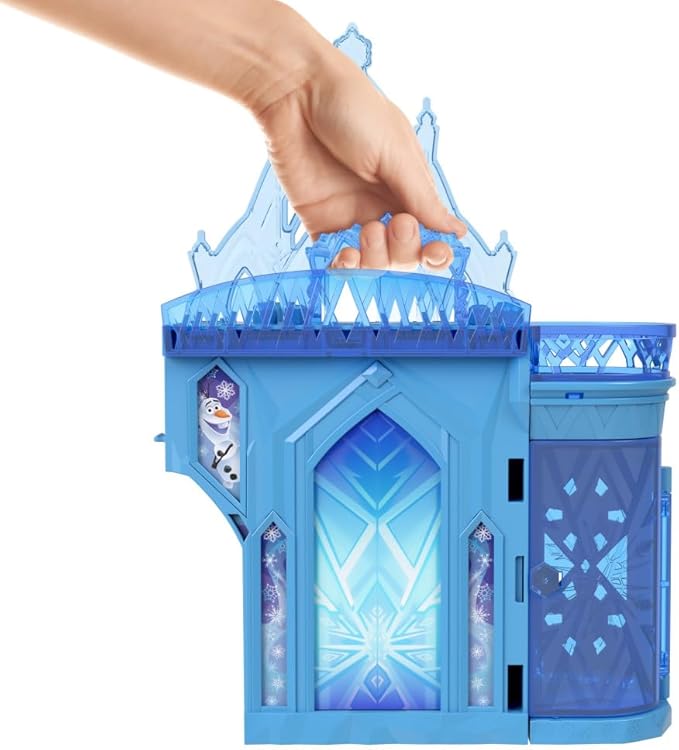 Mattel Disney Princess Toys, Storytime Stackers Elsa Ice Palace, Stackable Castle Doll House with Small Doll & 8 Pieces, Inspired by The Disney Frozen Movies