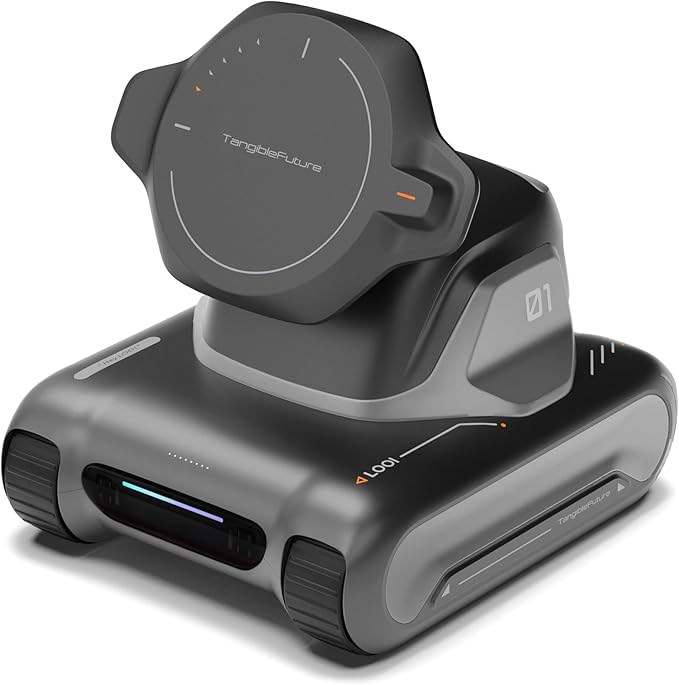 LOOI Robot-Space Black – AI Desktop Companion with Visual Understanding (Objects, People & Scenes), ChatGPT Voice Interaction, Memory, Personality, Gesture & Facial Control,10W Wireless Charging