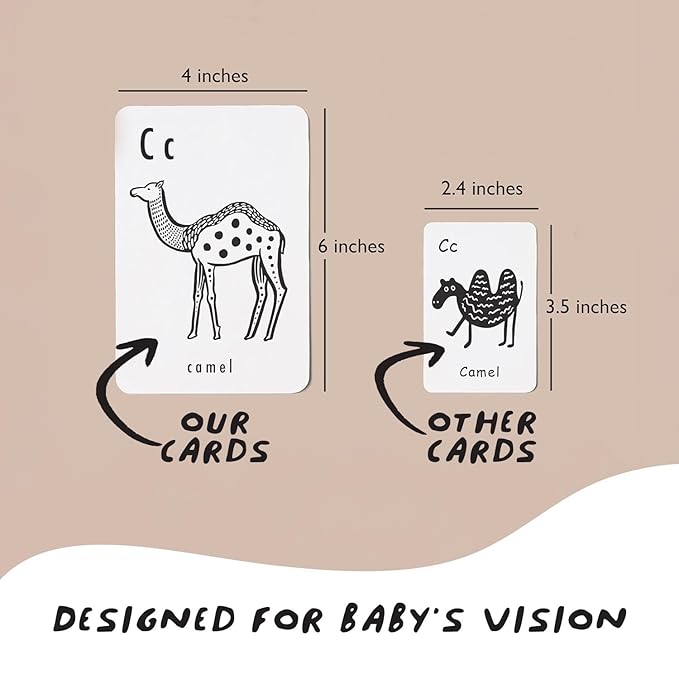 Wee Gallery Educational Flashcards for Babies, Double Sided Black and White Learning Flash cards, Nature Number Cards for Visual Stimulation and Cognitive Development of Infants and Toddlers