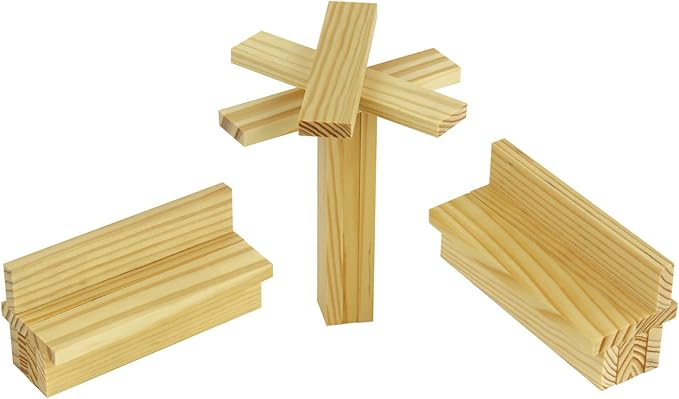 MindWare KEVA Junior Brain Builders Playset, 3D Puzzle Travel Game, 40 Wooden Building Block Challenges