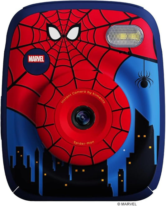 kiimento Ink-Free Instant Print Digital Camera & Video Recorder for Kids, Teens & Adults | 5-Sec Prints in 4 Print Colors | Selfie, Creator Mode, 25+ Filters, 48MP, 1080p – Model P2 (Spider-Man)