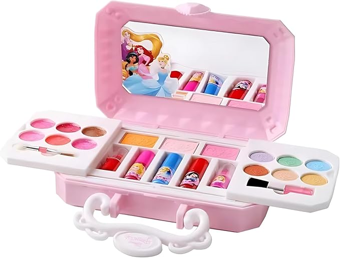 Disne Princess Makeup Set,for Little Girl ,Girls Makeup, Children's Play Makeup Set Box,, Princess Style Makeup Box, Suitable for Girls' Birthday Gifts