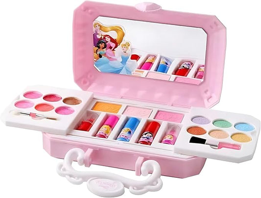 Disne Princess Makeup Set,for Little Girl ,Girls Makeup, Children's Play Makeup Set Box,, Princess Style Makeup Box, Suitable for Girls' Birthday Gifts