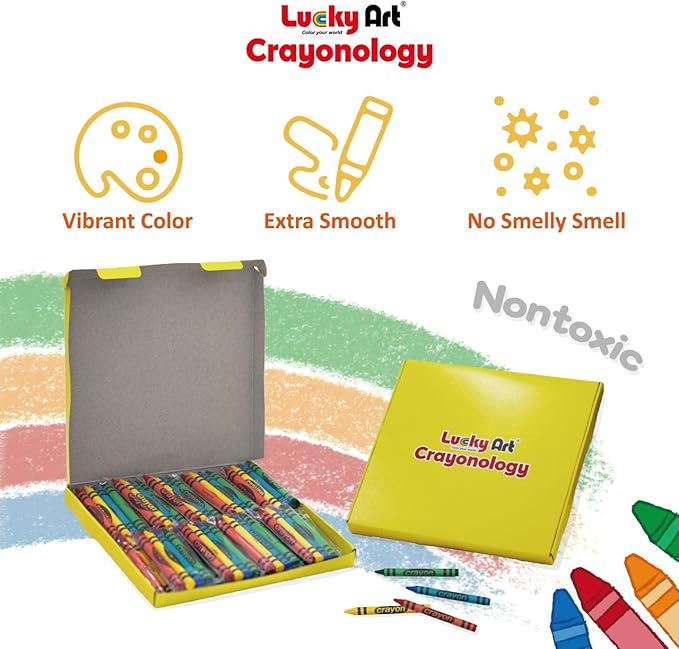 100 Sets of 5 Packs (500 count) Jumbo Size Crayons - Mini Crayon Packs Non-Toxic for Kids Party Favors, School Supplies for Teachers & Travel Crayons