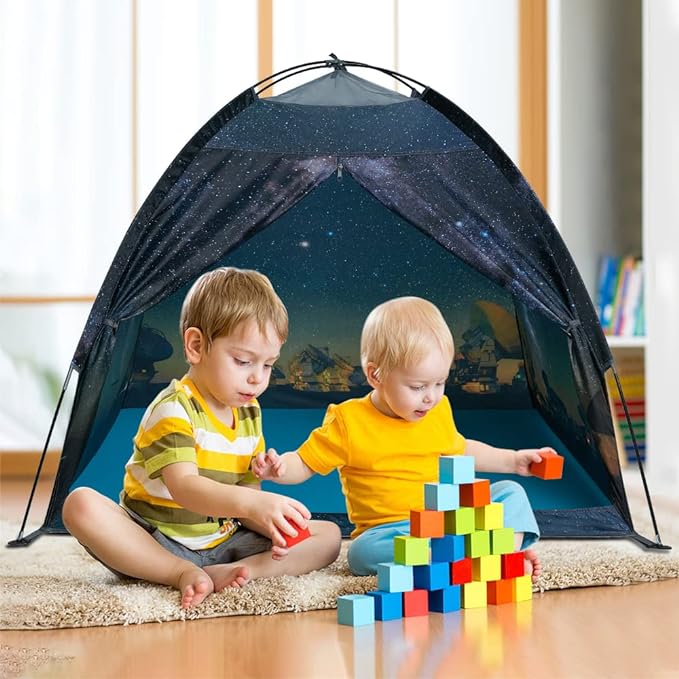 Kids Play Tent Imaginative Play Popup Tents Space World Tent for Kids Indoor/Outdoor Fun-Kid Galaxy Dome Tent Playhouse for Boys and Girls,Perfect Kid’s Gift- 47" x 47" x 43"