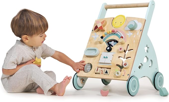 Tender Leaf Toys - Sunshine Baby Activity Walker - Activity Station to Encourage Floor Play to First Steps - Perfect Companion to Learn How to Walk - Age 18m +