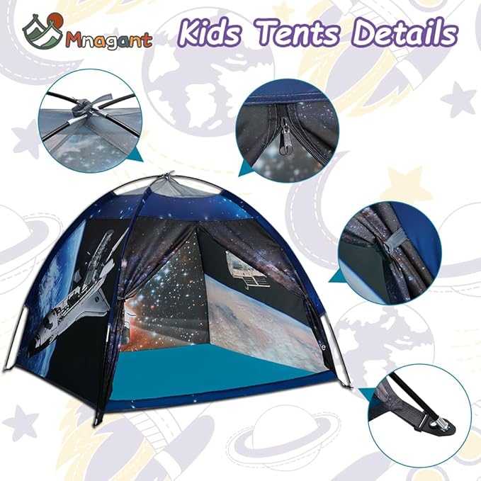 Play Tent for Boys and Girls- Space Shuttle Atlantis with Hubble Dome Tent for Kids Gift- ToddlerPop Up Tent Playhouse for Indoor Imaginative and Physical Play- 47" x 47" x 43 "