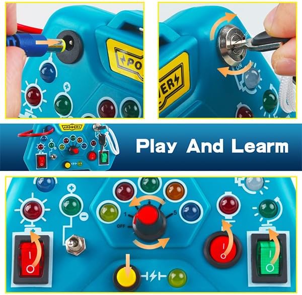 Toddler Busy Board for 2-4, Montessori Sensory Board, Sensory Toys for Toddlers 1-4 Year Old, 18 Month Old Toys, Toy for 2 Year Old Boy, One Year Old Boy & Girls Birthday Gift