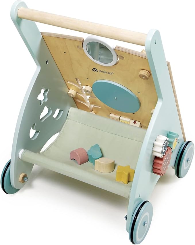 Tender Leaf Toys - Sunshine Baby Activity Walker - Activity Station to Encourage Floor Play to First Steps - Perfect Companion to Learn How to Walk - Age 18m +