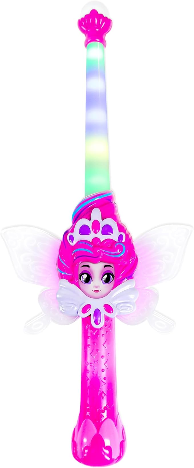 – Magic Pink Fairy Wand with Fern – Interactive Light-Up Wand with Color Screen, Fairy Wings & 60+ Spells and Animations – Ages 4+