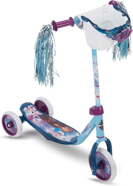 Huffy Disney and Marvel Toddler Kids 3-Wheel Scooters, Multiple Color Options, Ages 3+ Years Old, Durable Steel Frame, Portable, Girls/Boys, Non-Slip Deck, Character Graphics