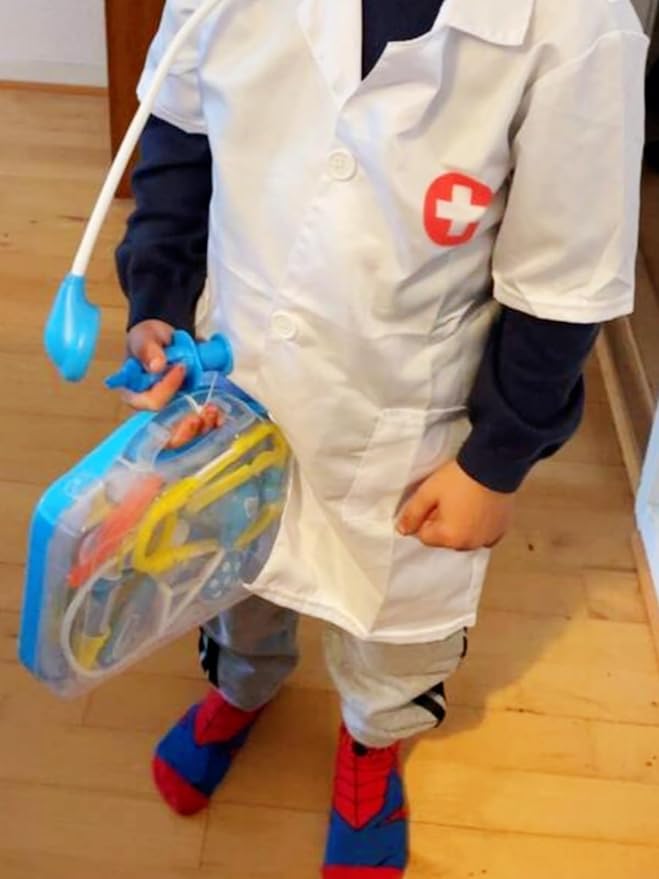 Toddler Doctor Kit - 12 Pieces & Carry Case - Dr Pretend Play Medical Toys, Kids Doctors Play Set for 3-5 6-8 Year Old Boy (Blue)