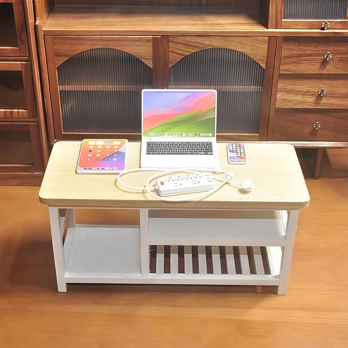 Miniature Electronics Set for Dollhouses: 1:6 Scale Metal Smartphone, Tablet, Laptop & Socket - Doll Accessory Compatible with 1:12 Scale Miniatures - 5 Color Variants (White)