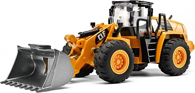 Bulldozer Toys for Boys,Bulldozer Toy with Movable Front Loading Arm and Liftable Bucket,Toy Bulldozers Construction Vehicles with Simulated Lights,Construction Trucks for Toddlers 3-5