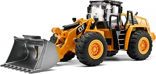 Bulldozer Toys for Boys,Bulldozer Toy with Movable Front Loading Arm and Liftable Bucket,Toy Bulldozers Construction Vehicles with Simulated Lights,Construction Trucks for Toddlers 3-5
