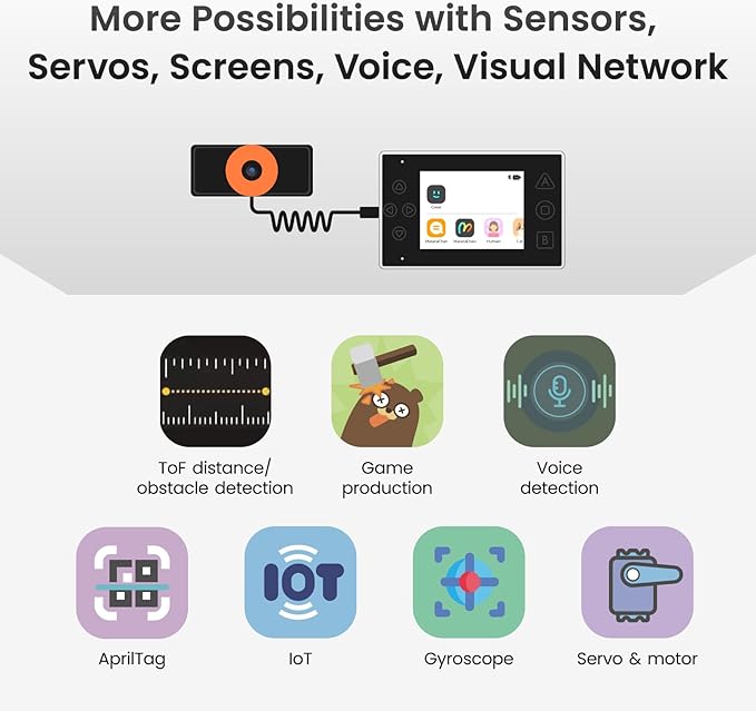 Nous AI Robot for Kids Ages 12+, STEM Coding Robot for Boys and Girls with Scratch & Python Programming, Robot Building Kit for Kids to Build Your Own AI Robot