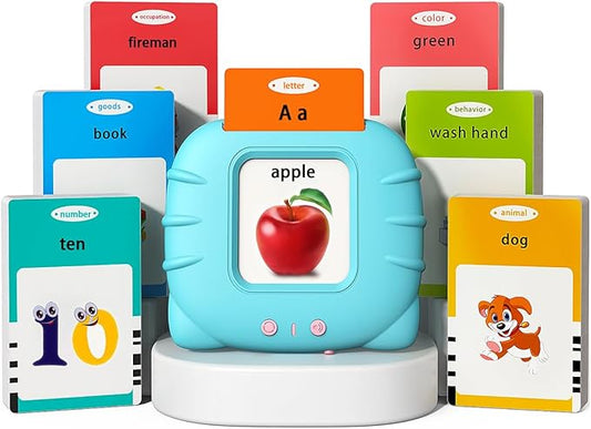 Kidzdo 540 Sight Words Talking Flash Cards with Music, Christmas Birthday Easter Gifts for 2 3 4 5 6 Years Old Boys and Girls, Pocket Speech Therapy Toys, Montessori Educational Learning Toys, Aqua