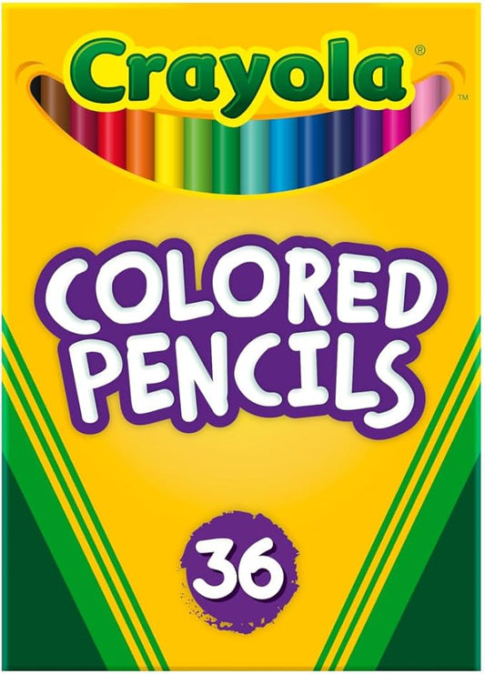 Crayola Colored Pencils (36ct), Kids Pencil Set, Pre-Sharpened Coloring Book Pencils for Kids & Adults, Arts & Crafts Supplies, Ages 3+