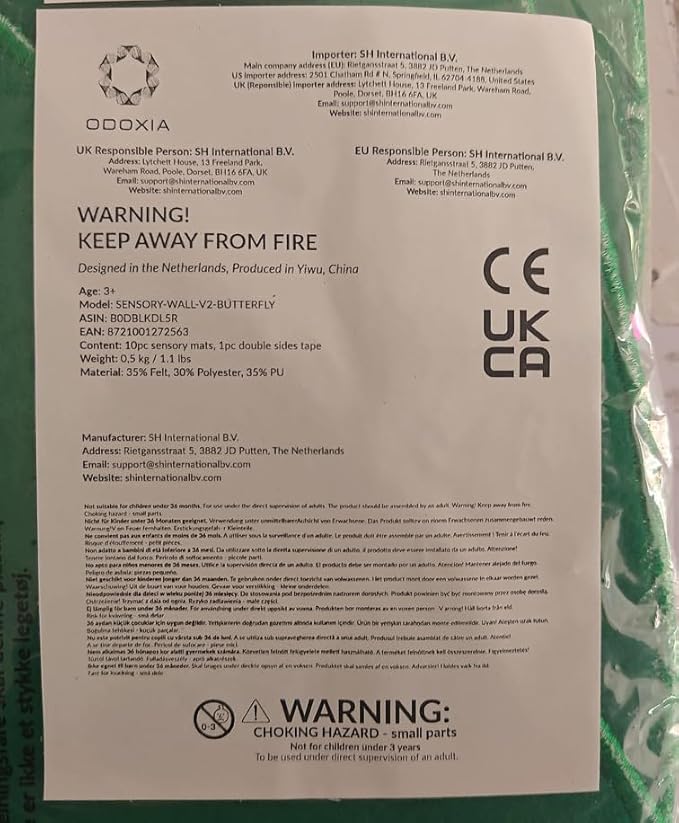 ODOXIA Sensory Wall Panel | Sequin Busy Board for Sensory Room and Daycare | Montessori Toys and Activity | Autism Mats and Squares for Toddlers and Kids