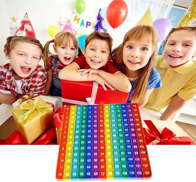 AK-SHIP Multiplication Game Table Bubble Toys Relieve Stress and Anxiety ，Education Various Teaching Operations (Multiplication Table 12*12)