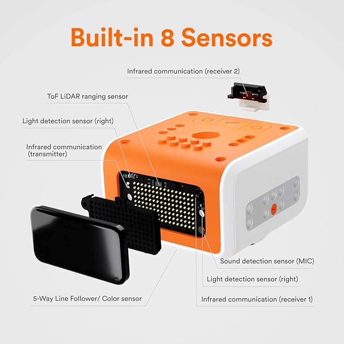 Matatalab VinciBot Coding Robot for Kids 8-12, STEM Robot Toy, Scratch & Python Programable Robotics with Remote Controller, AI Smart Robot Gift for Boys & Girls, Ages 8+