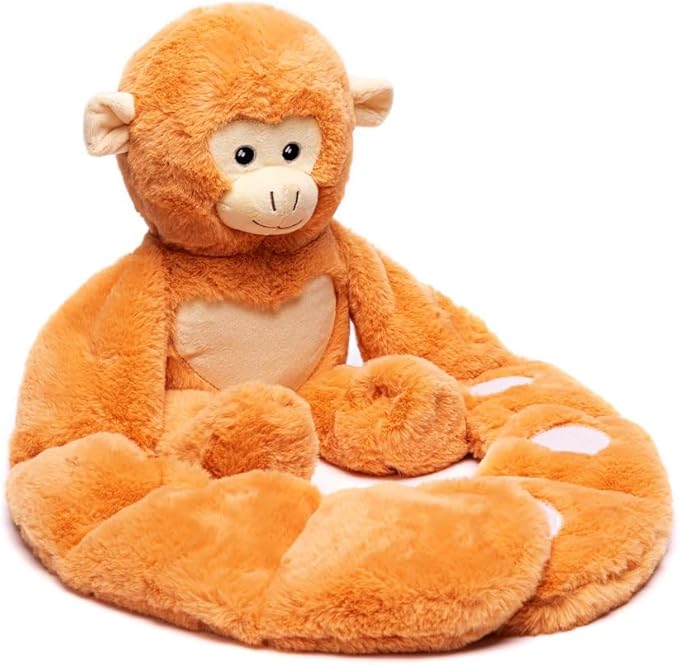 Plushland Original 5lbs Weighted Stuffed Animals Plush Toys with Long Arms, Giant Plushies Pillow Hugging Toy Gifts with Bean Bag for Kids and Adults (Monkey)