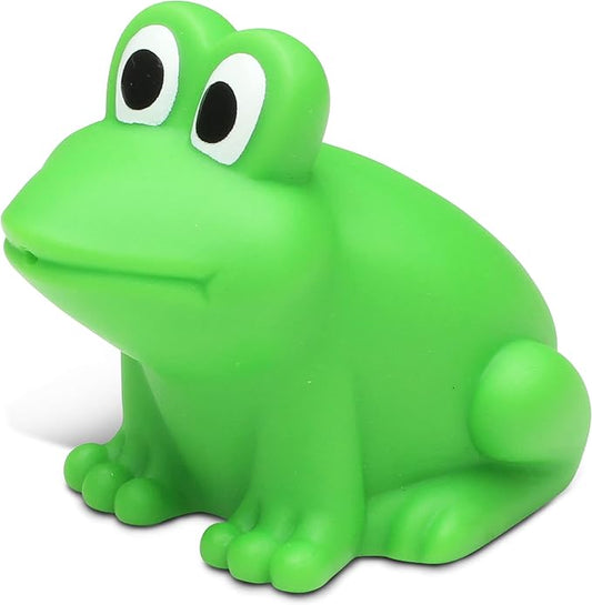DolliBu Frog Bath Buddy Squirter - Floating Green Frog Rubber Bath Toy, Fun Water Squirting Bathtime Play for Toddlers, Cute & Soft Animal Toy for The Bathtub, Beach & Pool for Girls & Boys - 3 Inch
