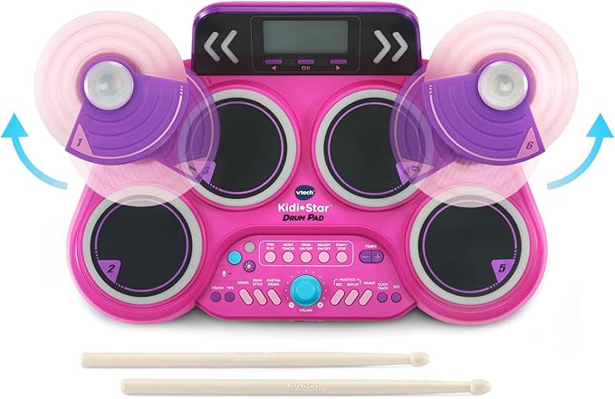 VTech Kidi Star Drum Pad, Pink