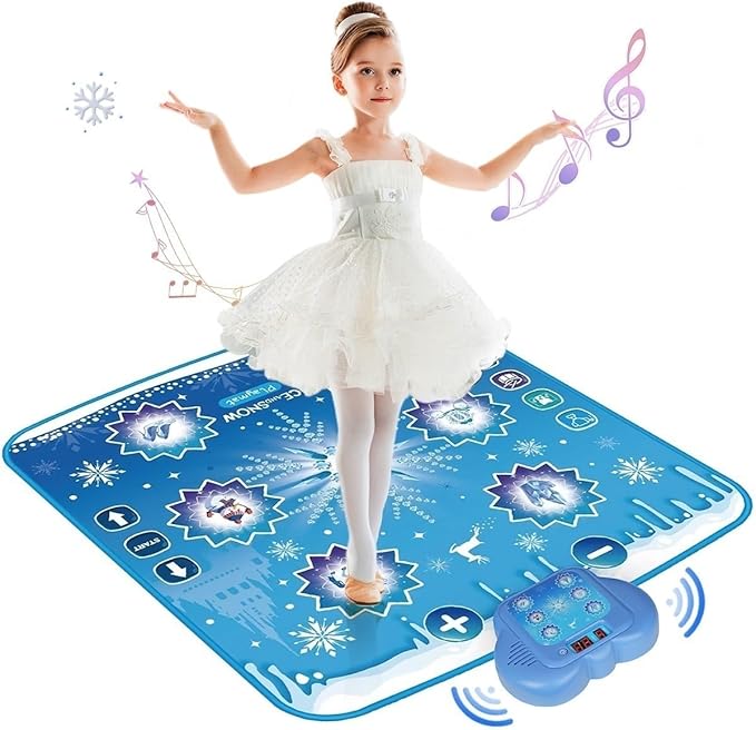 Frozen Toys Dance Mat for Girls – Bluetooth Light-Up Musical Floor Mat with 4 New Game Modes, Adjustable Volume, 2025 New Gift for Girls Ages 3-12 Birthday & Christmas