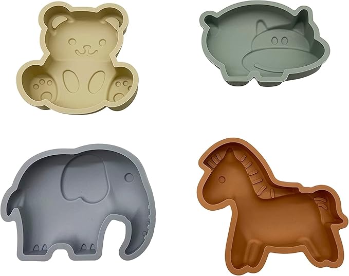 Silicone Beach Toys - Beach Bucket Set with Shovel, 4 Sand Molds - Travel-Friendly Kids Sand Toys in Net Carrying Bag - Safe Baby Sand Toys - Dishwasher-Safe (Light Green)