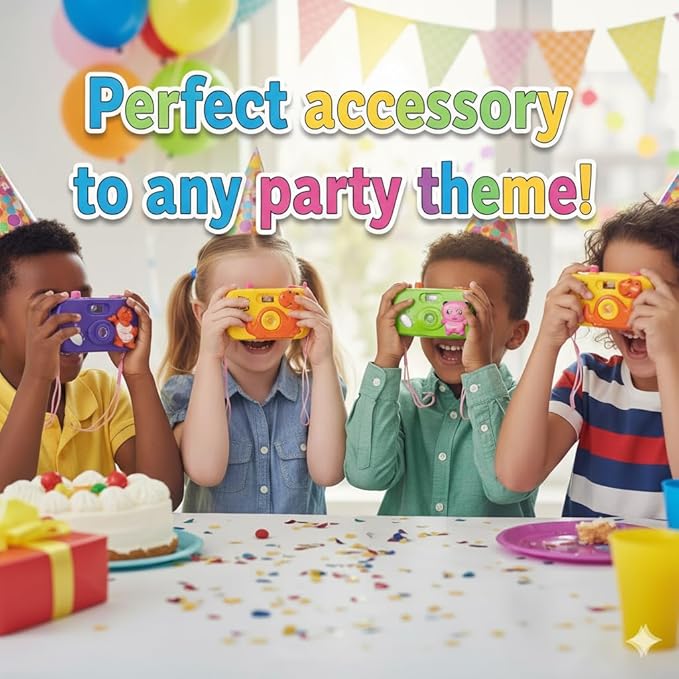 ArtCreativity Kids Camera Toy Set with Images in Viewfinder (12PCs) Pretend Play for Toddlers, Great for Birthday Party Favors for Kids 3-5, Goody Bags Birthday Gifts, Goody Bag Stuffers