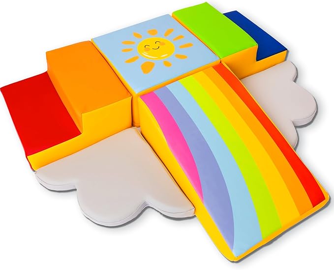 Captivating Non-Toxic Foam Climbing Blocks for Toddlers – 6-Piece Soft Play Set for Motor Skills, Crawling & Color Learning – Easy-to-Clean, Eco-friendly, Anti-Slip Indoor Climber for Toddlers