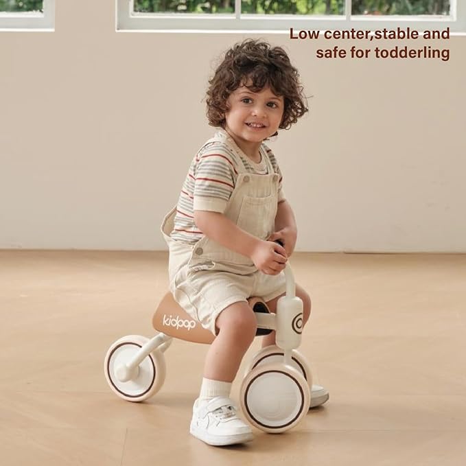 kidpop Bee Baby Balance Bike Toddler for 1 Year Old Kids Ride On Toys First Birthday Gift Toddler First Bike (White)