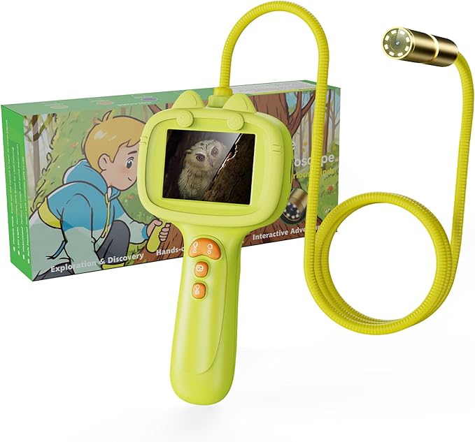 Borescope Camera Toy with Light for Kids, Waterproof STEM Explorer Scope, Fun Science Toy for Outdoor Nature, Perfect Birthday for Boys & Girls 4 5 6 7 8 9 10 Years Old