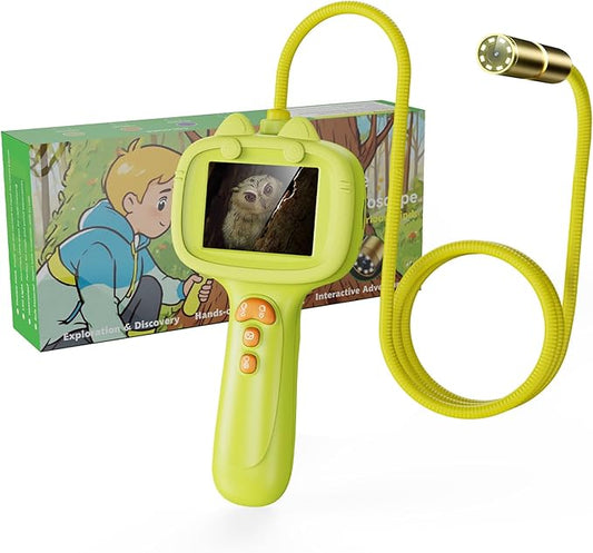 Borescope Camera Toy with Light for Kids, Waterproof STEM Explorer Scope, Fun Science Toy for Outdoor Nature, Perfect Birthday for Boys & Girls 4 5 6 7 8 9 10 Years Old
