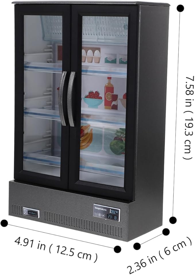 Miniature Doll House Refrigerator Model Realistic Fridge for Crafts Decor for Micro Landscapes Accessory for Miniature Scenes