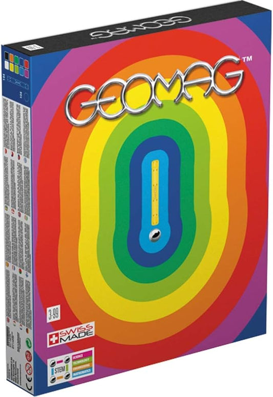 Geomag Masterbox Magnetic Toys for Kids Ages 8+, 248pc Red Educational STEM Magnets for Kids - Swiss-Made Magnetic Blocks, Tiles and Building Toys from 100% Recycled Plastic