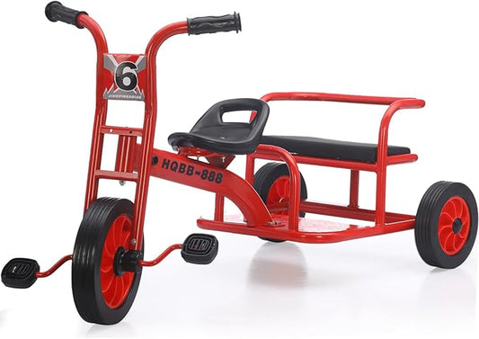 Kids Tricycle for Riders Ages 3-5 Preschool Playground Kids Tricycles, Daycare Toddler Tandem Trike，Children Tandem Bike, Outdoor Playground Equipment Trike