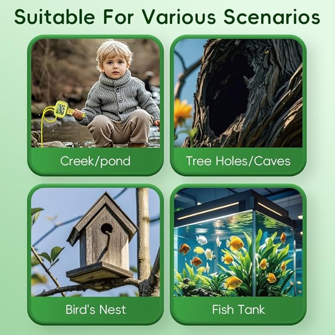 Borescope Camera with Light for Kids | STEM Science Educational Toy for 4 5 6 7 8 9 10 12 Years Old Boys & Girls | Birthday Gift for Outdoor Adventures & Nature Discovery (Yellow)