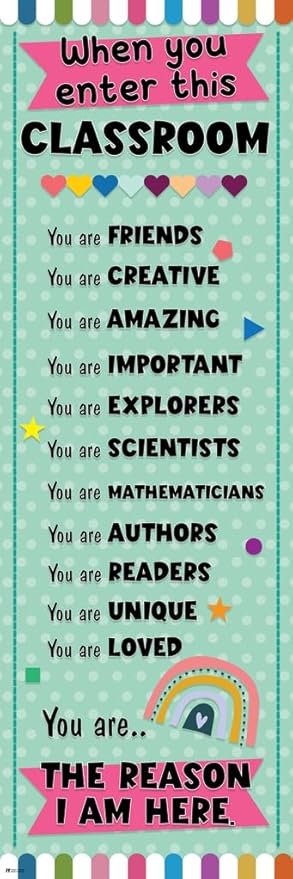When You Enter This Classroom Poster For Affirmation Station Empowerment Wall Decor Must Haves Door Decorations Welcome Positive Poster Oh Happy Day Theme Cool Wall Art Print Poster 36x12