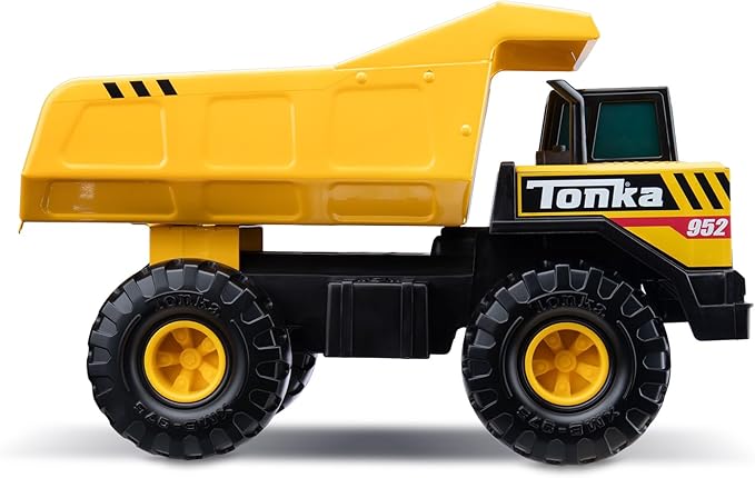 Tonka Steel Classics Mighty Dump Truck - Made with Steel & Sturdy Plastic, Yellow Toy Construction Truck, Boys and Girls, Kids, Toddlers, Ages 3+