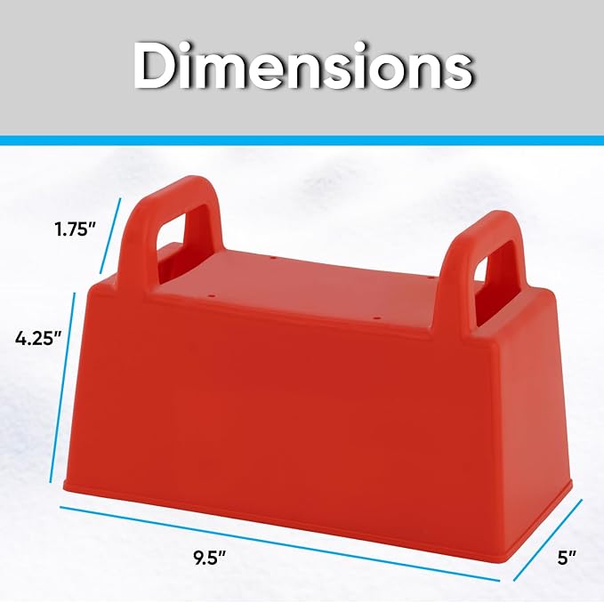 Superio Snow Brick Maker Igloo Fort Block Form Outdoor Winter Snow Toys Sand Castle Building Kit for Adults and Kids Sandbox, Beach, Sand Toys (Red), 3 Pack