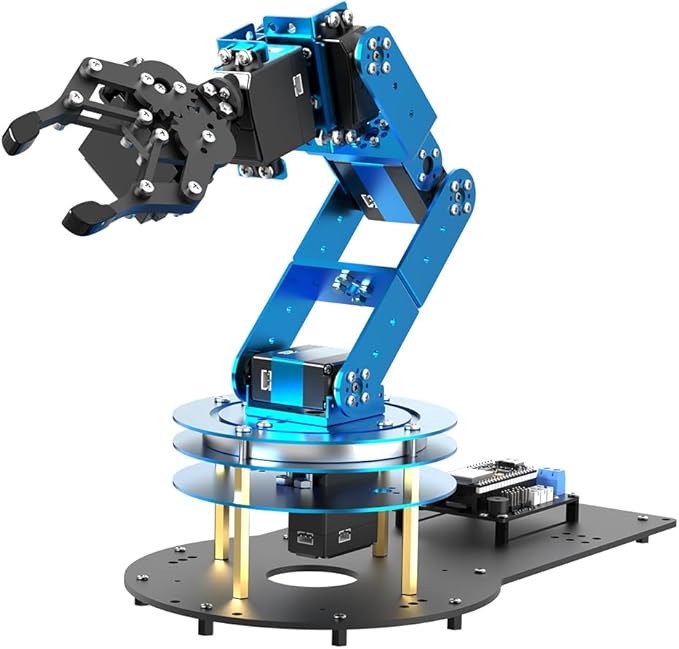 Robotic Arm for Arduino AI Vision & Voice Interaction 6DOF Serial Bus Servo Smart Robot Arm, STEM Project Educational Robot & Engineering Kits, Science/Coding/Programming Set, LeArm AI Standard Kit