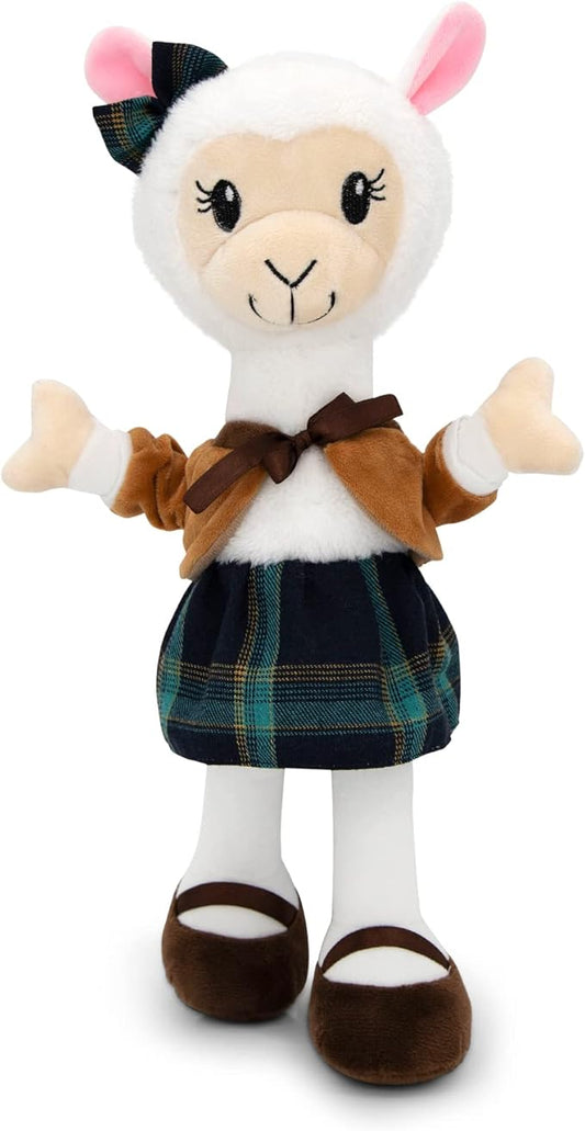 Playtime by Eimmie Soft Baby Doll Aria The Alpaca Puppet - 14" Plush Rag Doll with Embroidered Features for Girls, Boys, Toddlers & Infants - Educational Stuffed Animal for Imaginative Play
