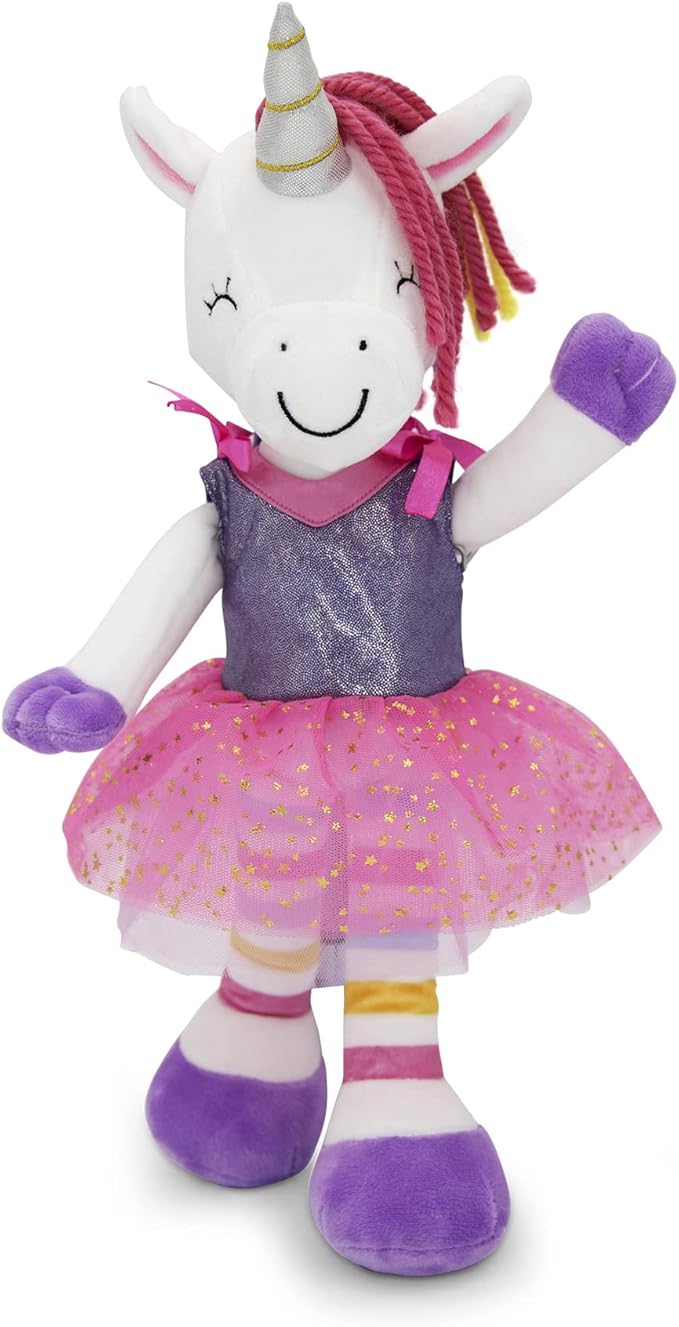 Playtime by Eimmie Unicorn Soft Baby Doll, 14 Inch - Plush Rag Doll with Embroidered Features for Girls (Ages 4 and Up), Educational Stuffed Animal for Imaginative Play & Development