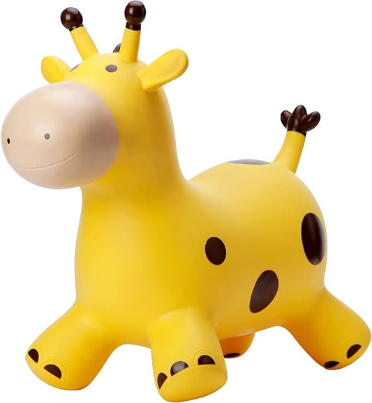 PlayZap Giraffe Bouncy Horse Hopper, Bouncy Animals Hopper for Toddlers, Inflatable Jumping Ride on Bouncer, Kids Hopping Toys for 18M 2 3 Years Old Kids Boys Girls Gifts