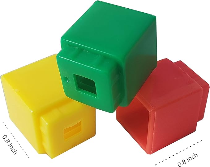 Math Manipulatives Counting Cubes, Educational Number Blocks, Classroom Toys Kindergarten Learning Materials Homeschool Supplies,Set of 100 Math Cubes for Kids Ages 3+