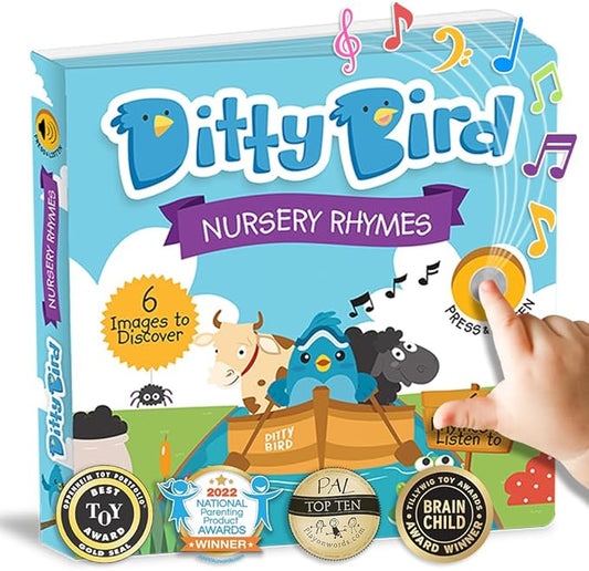Ditty Bird | Nursery Rhymes | Interactive Musical Sound Book for Toddlers 1- 3 | Sing-Along boardbook for Baby
